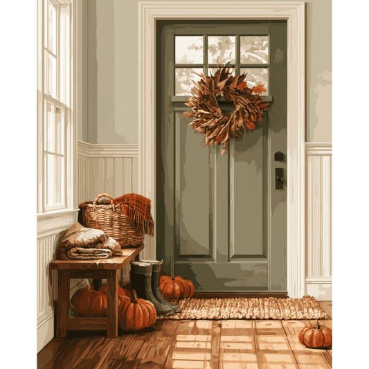 Welcoming Autumn Entry | Paint by Number - Paint by numbers