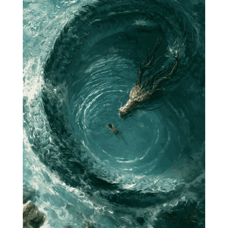 Whirlpool Serpent | Paint by Number - Paint by numbers