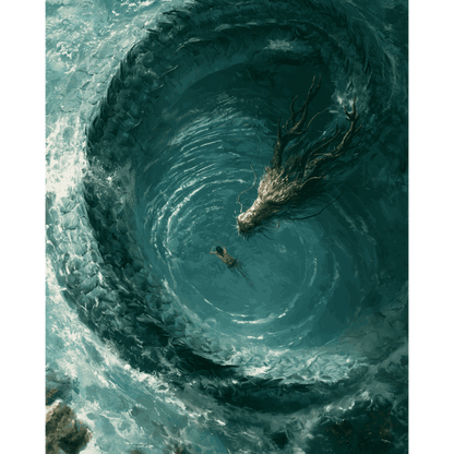 Whirlpool Serpent | Paint by Number - Paint by numbers
