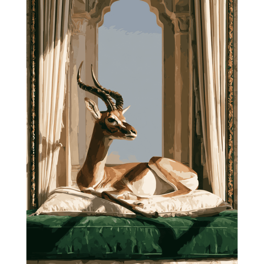 Antelope by the Window | Paint by Number