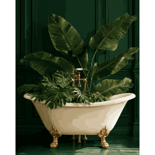 Botanical Bathtub | Paint by Number