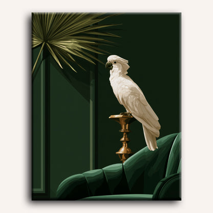 Cockatoo in Green | Paint by Number