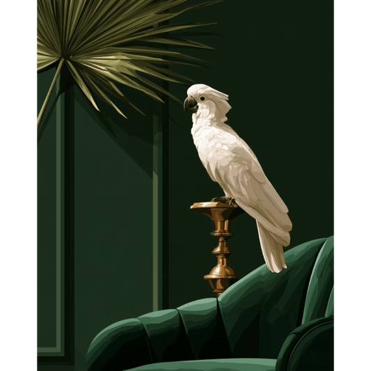 Cockatoo in Green | Paint by Number