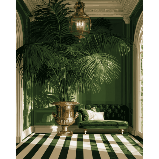 Emerald Palm Room | Paint by Number