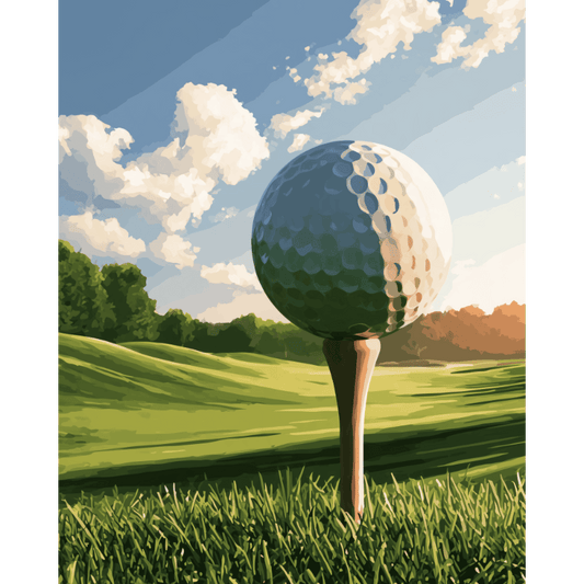 Golf Ball on the Green | Paint by Number
