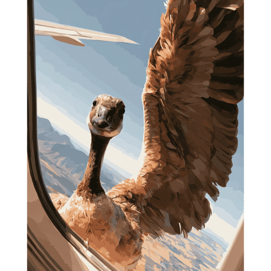 Goose Beside the Plane | Paint by Number