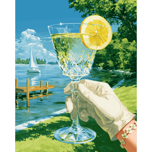 Lakeside Cocktail | Paint by Number