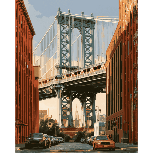 Manhattan Bridge View | Paint by Number