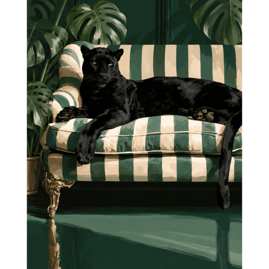 Panther on the Couch | Paint by Number
