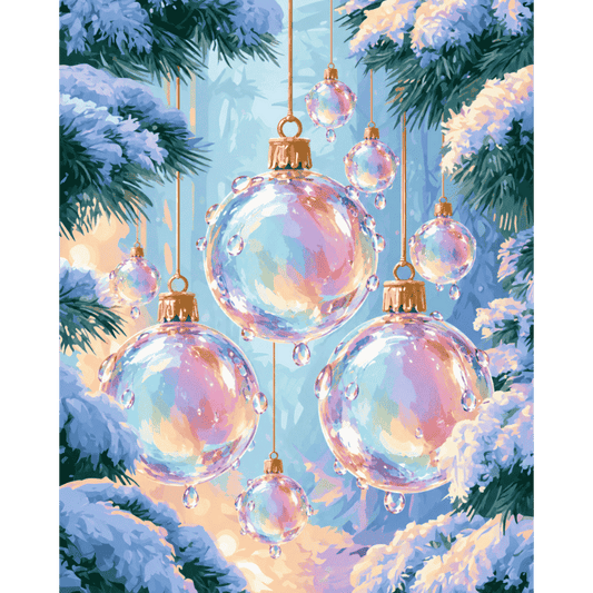 Pastel Ornament Branches | Paint by Number