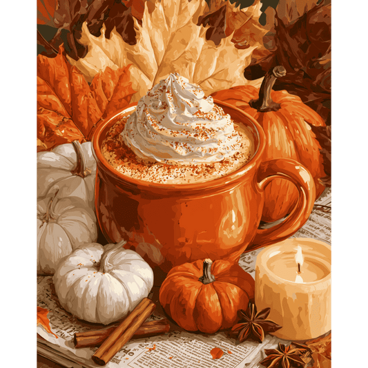 Pumpkin Mug Latte | Paint by Number