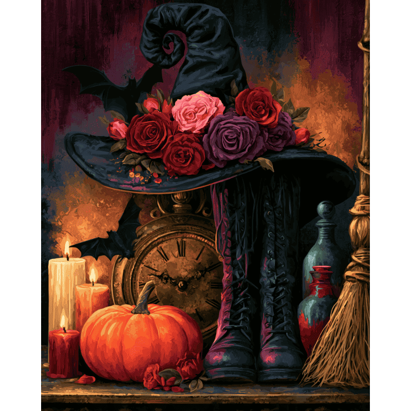 Witch's Autumn Altar | Paint by Number