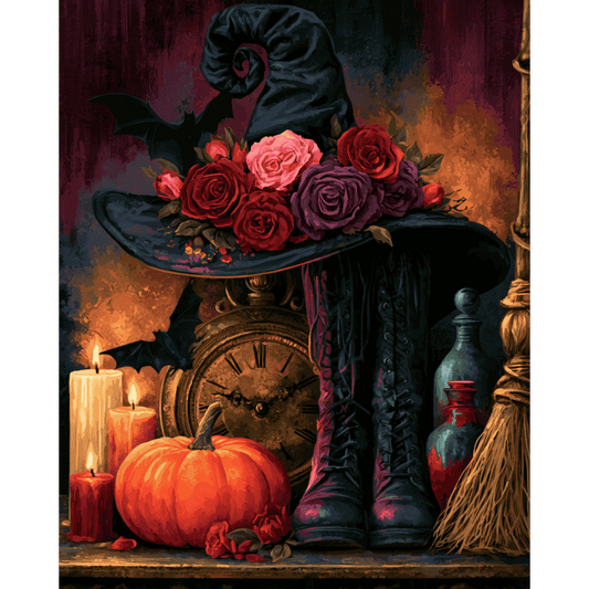 Witch's Autumn Altar | Paint by Number