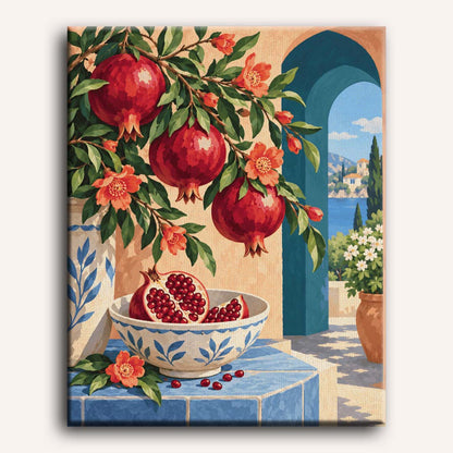 Pomegranate Courtyard | Paint by Number