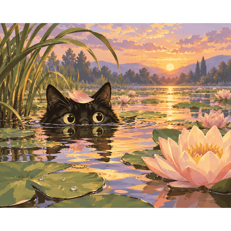 The Lily Pond Lookout | Paint by Number