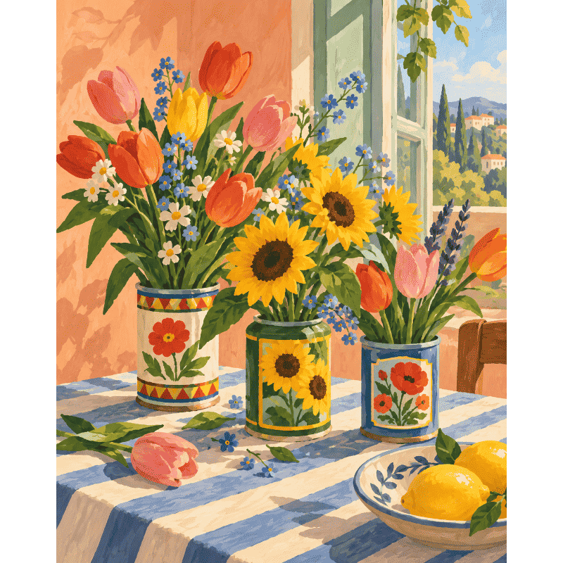 The Tin Can Flower Studio | Paint by Number