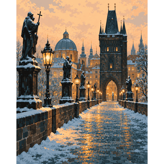 Prague After the Snow | Paint by Number