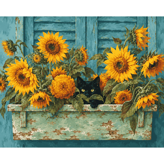 Sunflower Hide and Seek | Paint by Number