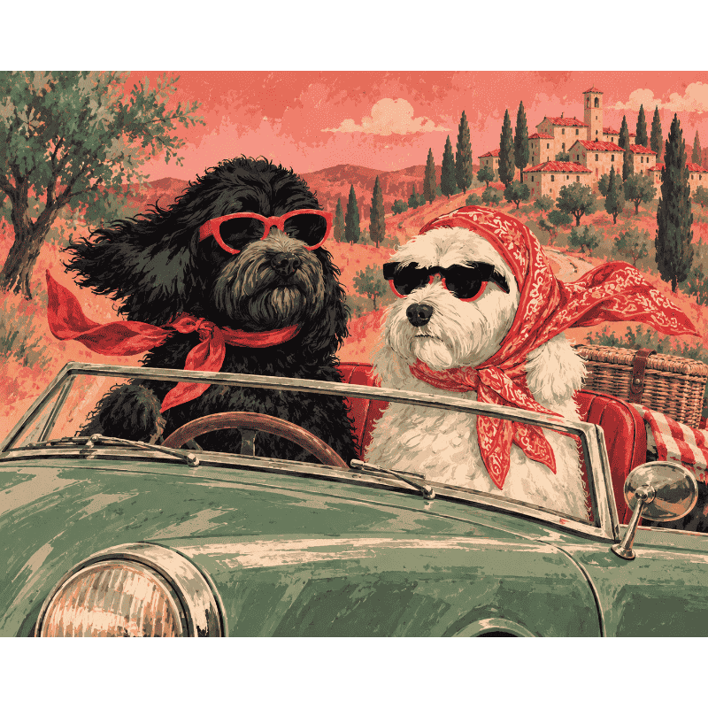The Canine Road Trip | Paint by Number