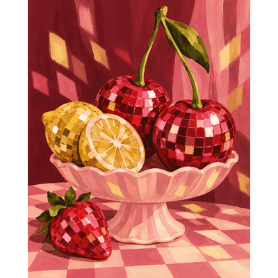 Mirrorball Cherries | Paint by Number