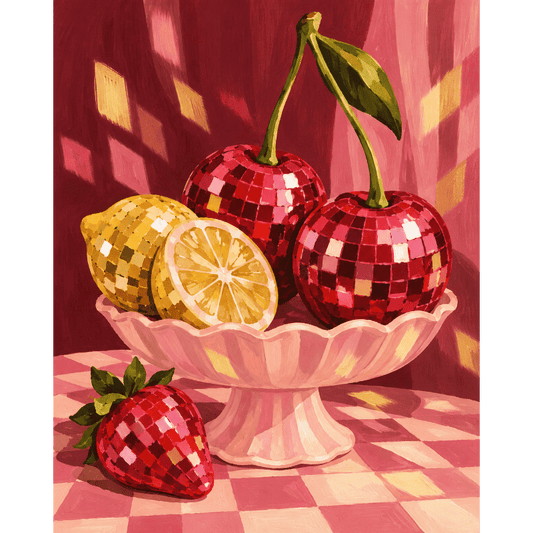 Mirrorball Cherries | Paint by Number