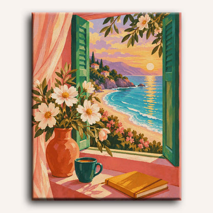Sunset Through the Shutters | Paint by Number