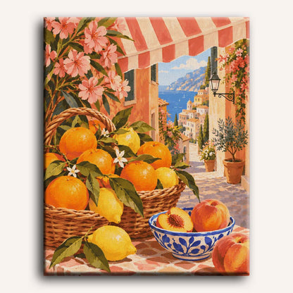Amalfi Citrus Basket | Paint by Number