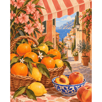Amalfi Citrus Basket | Paint by Number