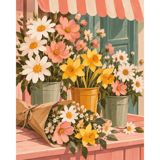 Flower Stand Bouquet | Paint by Number