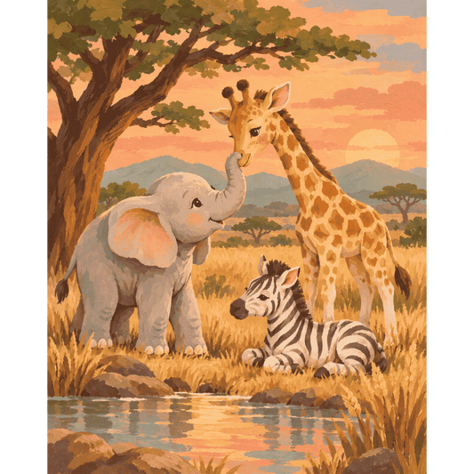 Savanna Sunset Trio | Paint by Number