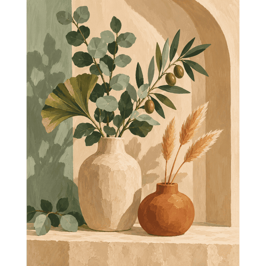 Sage & Clay Vases | Paint by Number