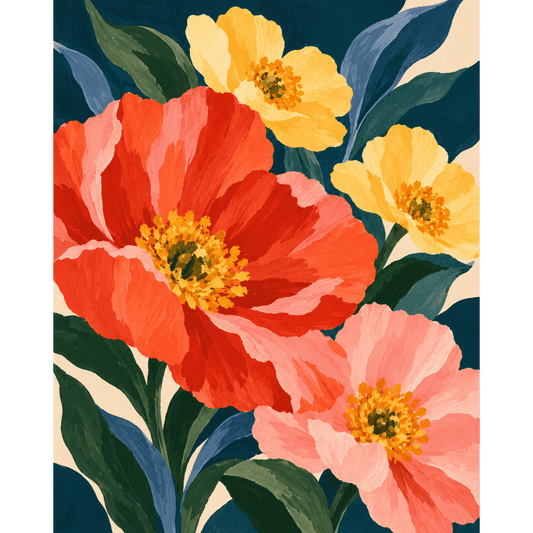 Bold Poppy Bloom | Paint by Number