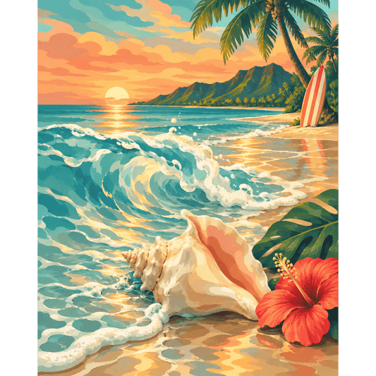 Shell on the Shore | Paint by Number