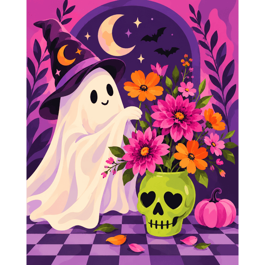 Ghost & Skull Bouquet | Paint by Number
