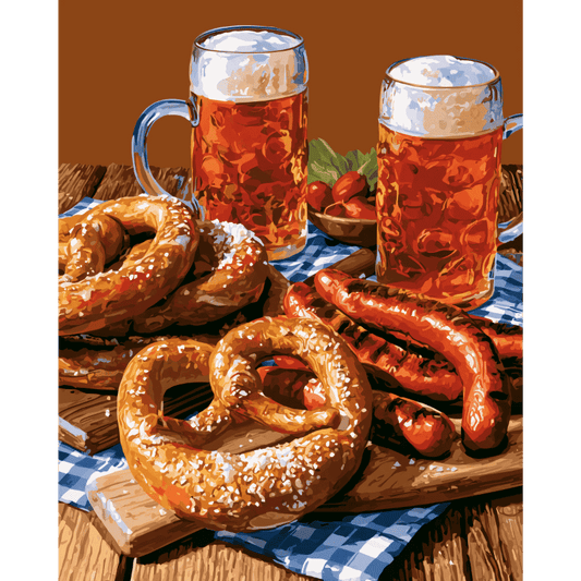 Pretzels & Pilsner | Paint by Number