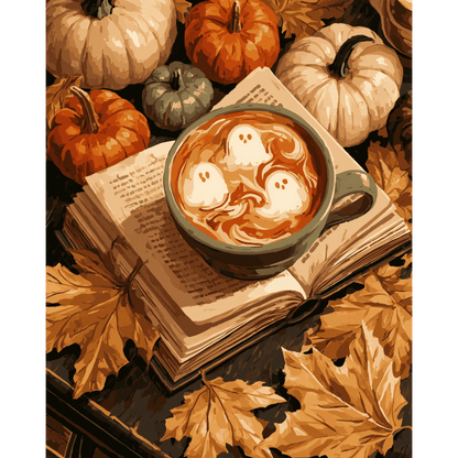 Haunted Bookshop Windows | Paint by Number