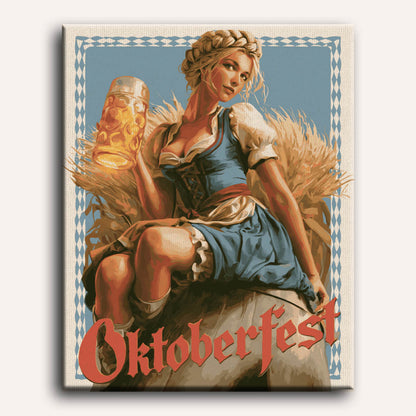 Fräulein dell'Oktoberfest | Dipingi con i numeri
