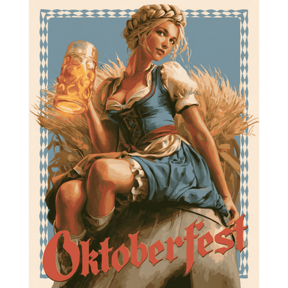 Oktoberfest Fräulein | Paint by Number