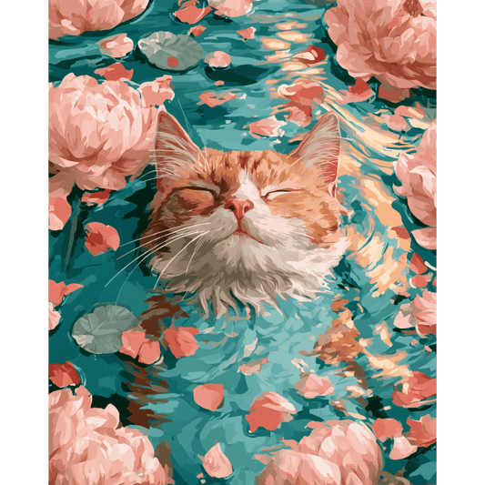 Petals & Whiskers Swim | Paint by Number