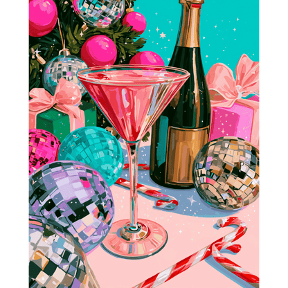 Candy Cane Cosmo | Paint by Number