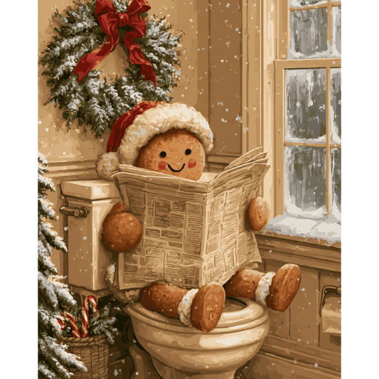 Gingerbread's Morning Read | Paint by Number