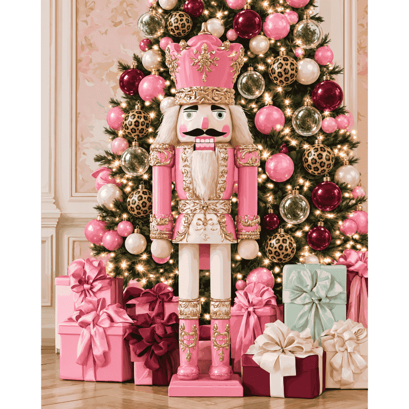 Navidad del cascanueces rosa | Pintar por números