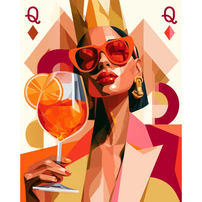 Ruutukuningattaren spritz | Numeromaalaus