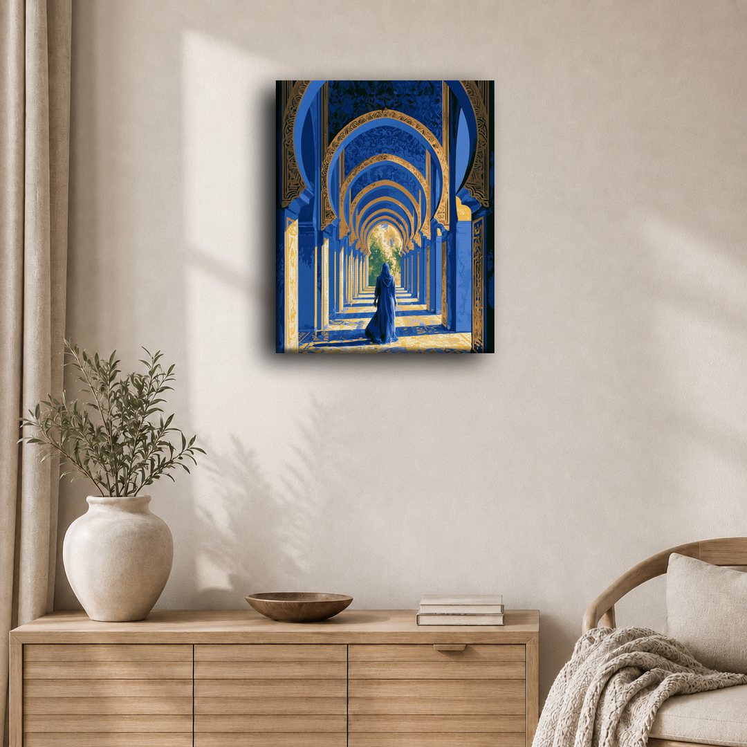 Couloir du riad bleu | Peinture à numéros