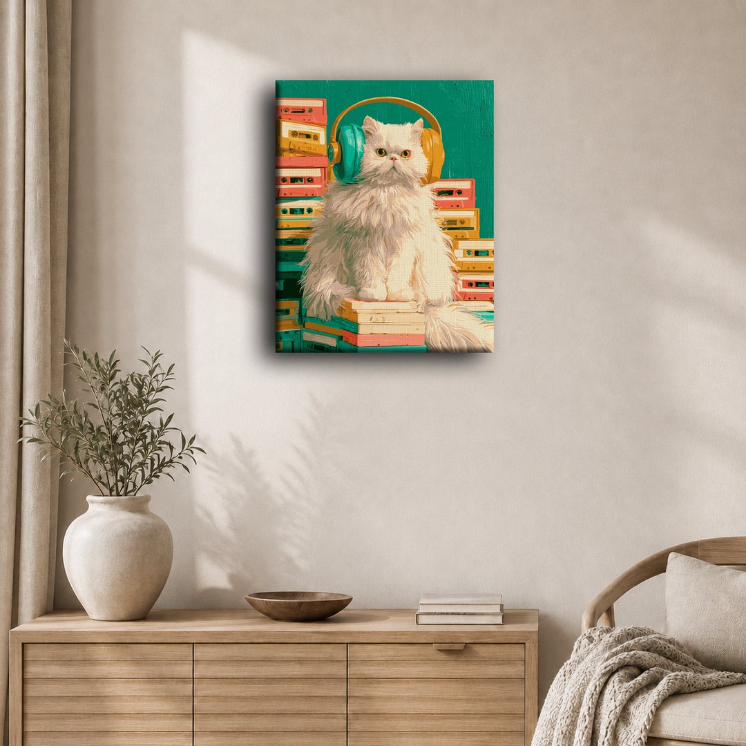 Chat à la mixtape | Peinture à numéros