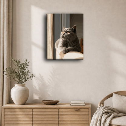 La rêverie du chat gris | Peinture à numéros