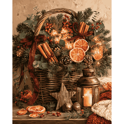 Panier de cannelle & agrumes | Peinture à numéros