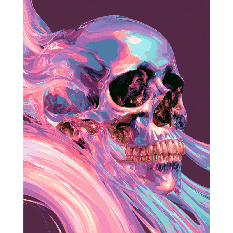 Opaline Skull | Paint by Number