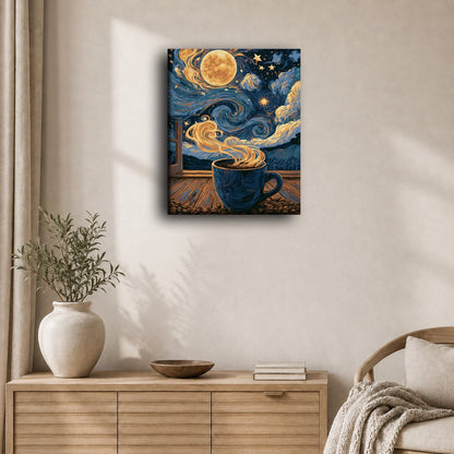 Nuit étoilée dans une tasse | Peinture à numéros