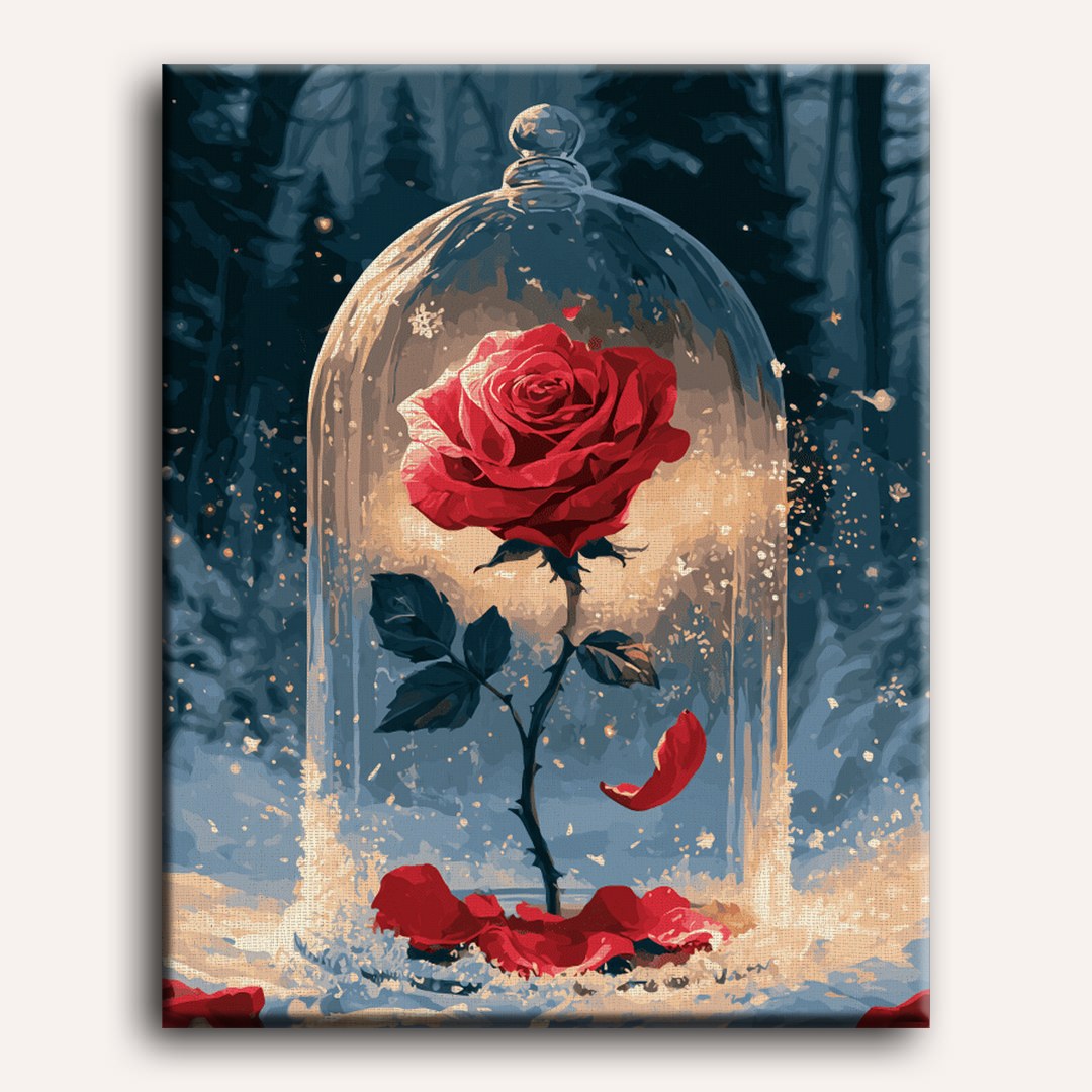 Rose Under Glass | Paint by Number